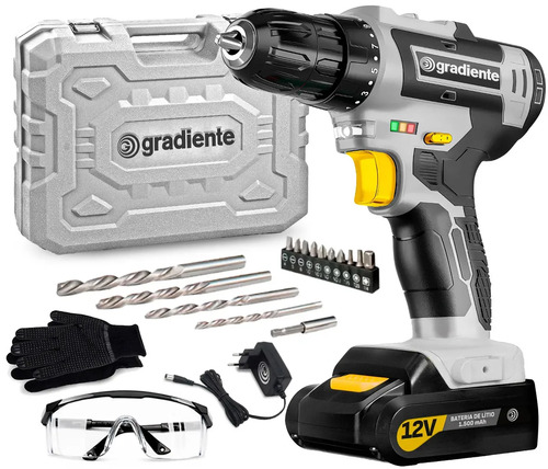 Parafusadeira furadeira sem fio gradiente gpb12v ac 38 12v b