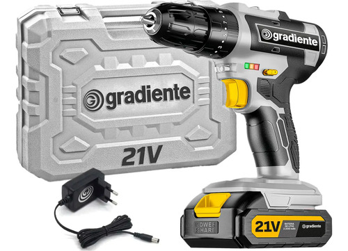 Parafusadeira furadeira sem fio gradiente gpb21vw impacto 21