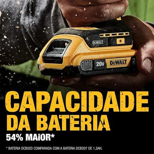 Parafusadeira/Furadeira De Impacto Dewalt Dcd7781d2 20v Brushless Mandril 13mm Torque 65nm Com 2 Baterias 2A.h Carregador Bivolt E Maleta Amarelo 127/220v