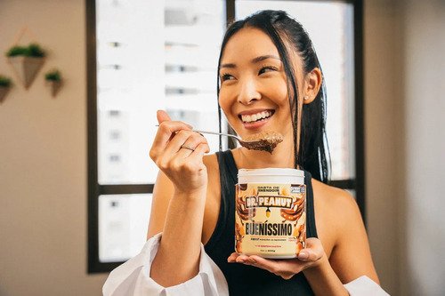 Pasta de Amendoim com Whey Protein 600g Dr. Peanut Sabor Bueníssimo Sem Glúten