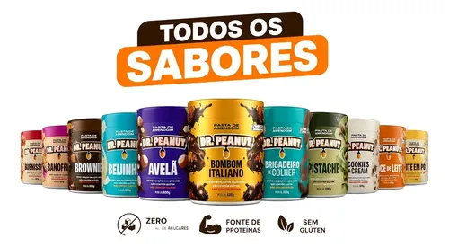 Pasta De Amendoim Dr. Peanut 600g Novos Sabores Gourmet