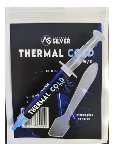 Pasta Termica Seringa 3.0g Thermal Cold 7.5w/k Authentic Silver