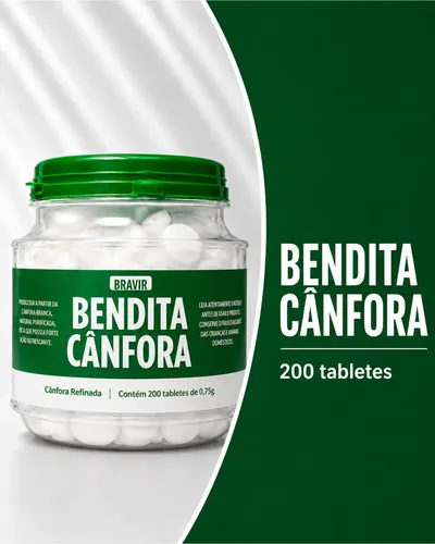 Pastilha bendita canfora bravir armarios e gavetas pote 200