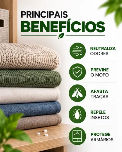 Pastilha Bendita Canfora Bravir Armários E Gavetas Pote 200