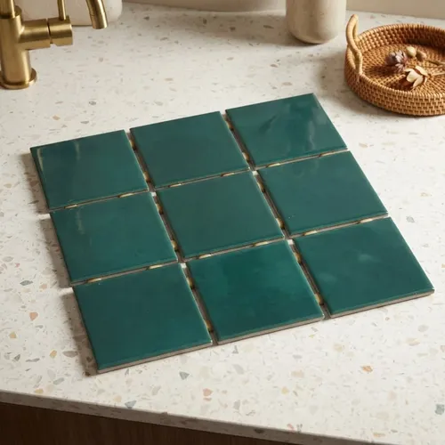 Pastilha Cerâmica Decorativa Atlas 10x10 Obd-15637-verde 1m2