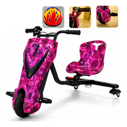 Patinete eletrico 3 rodas triciclo drift 450w 120kg galaxia