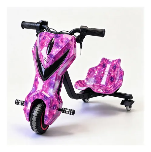Patinete eletrico 3 rodas triciclo infantil drift bluetooth