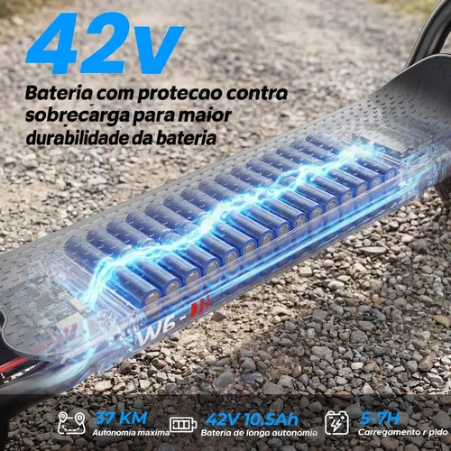 Patinete Elétrico 500w Autonomia 37km Dobrável Ipx4 App 10