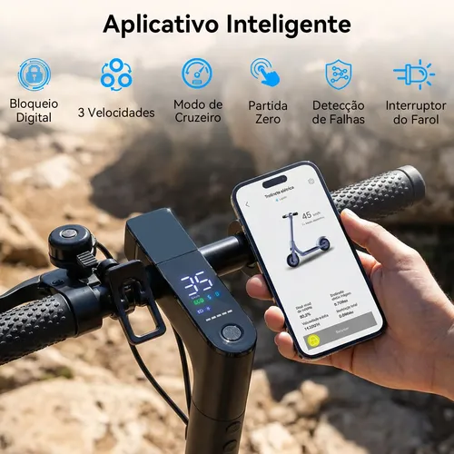 Patinete Eletrico 500w C Banco Suspensão Autonomia 30km