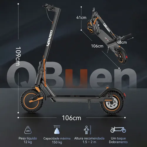 Patinete Eletrico 500w Sistema De Suspensao Autonomia 30km