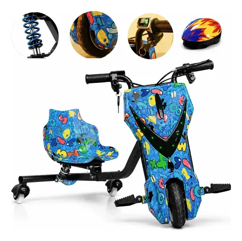 Patinete eletrico drift 450w triciclo infantil 36v bluetooth