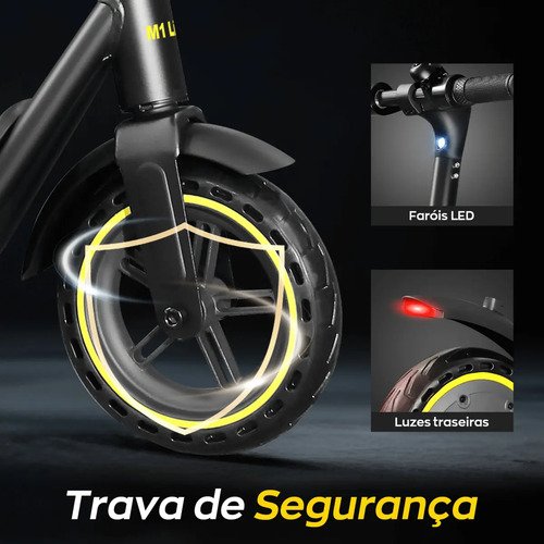 Patinete Elétrico HONEYWHALE M1 LITE Dobrável Com Bluetooth, Para Adultos