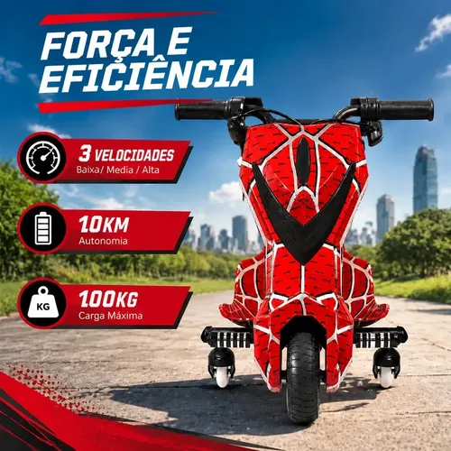 Patinete Elétrico Infantil 6.5 Bluetooth Led 350w Até 120kg