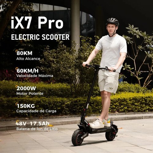 Patinete Elétrico iX7Pro Xroymexroy Adulto Bateria 17.5Ah Grande Autonomia 80km