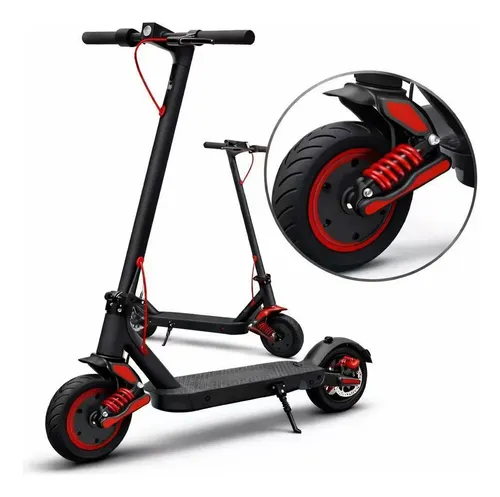 Patinete eletrico scooter 500w com amortecedor bateria 36v