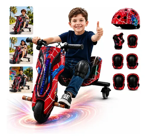 Patinete eletrico triciclo infantil drift 350w 36v bluetooth
