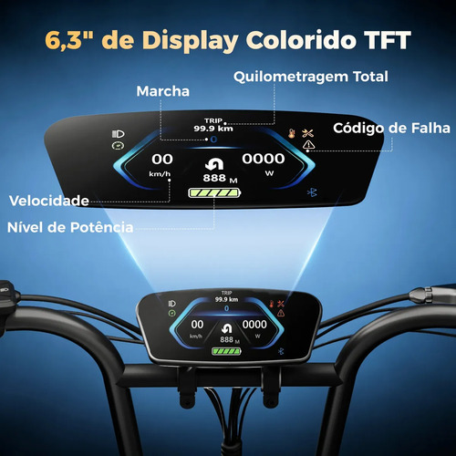Patinete Elétrico Xroymexroy F7 Ultra 1500W para Todo Terreno com 100km de Autonomia