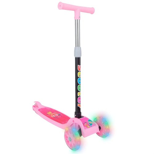 Patinete infantil 3 rodas com led dobravel