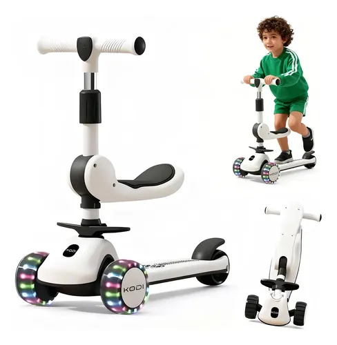 Patinete infantil 3 rodas com luz led menino menina 40 kg