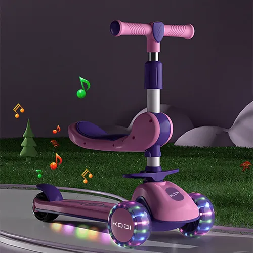 Patinete Infantil 3 Rodas Com Luz Led Menino Menina 40 Kg