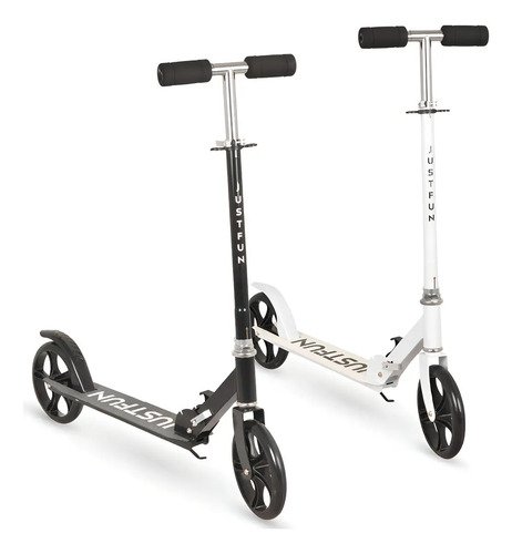 Patinete Infantil Juvenil 2 Rodas Dobrável JustFun Brinquedos Cor Branco