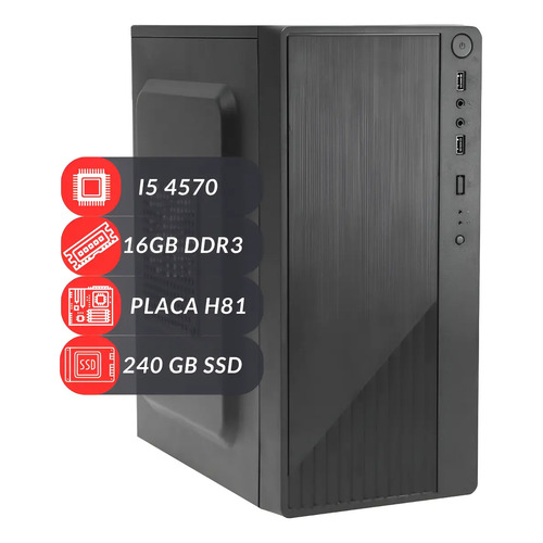 Pc computador intel i5 4570 h81 ssd 240 ram 16gb 1600 16 gb