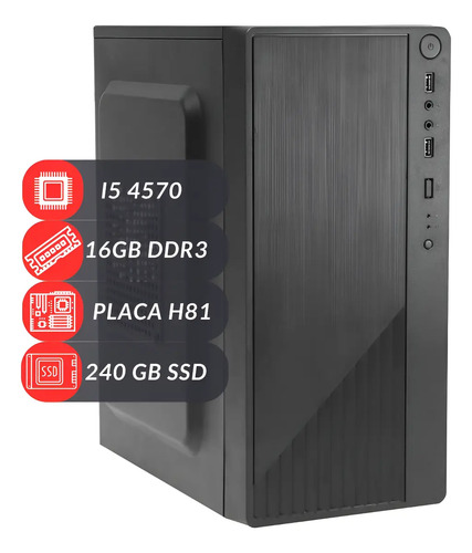 Pc Computador Intel I5 4570 H81 Ssd 240 Ram 16gb 1600 16 Gb 240 Gb 16 Gb Integrada