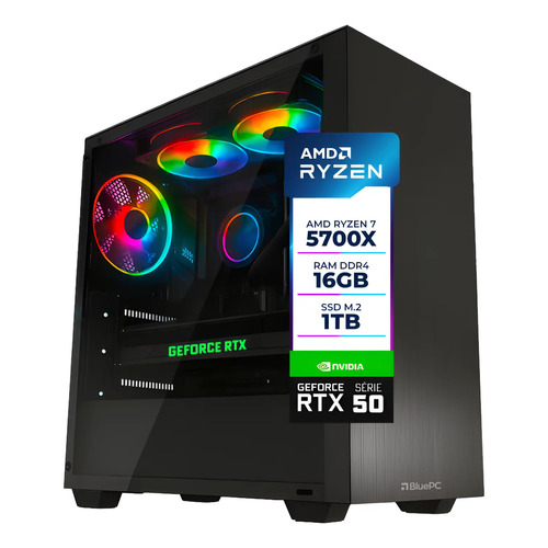 Pc gamer bluepc aura ryzen 7 5700x 16gb rtx 5060 ssd 1tb