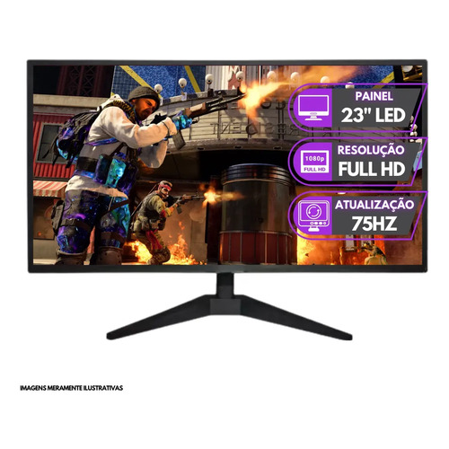 PC Gamer Completo BluePC RUSH - Intel Core i7 16GB RAM Radeon RX 580 8GB SSD 512GB Monitor 23" 75Hz Full HD - PGBP-RUS1049