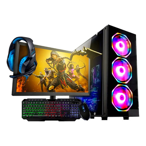 Pc gamer intel i5 16gb 500gb monitor 19 kit gamer w10 origi
