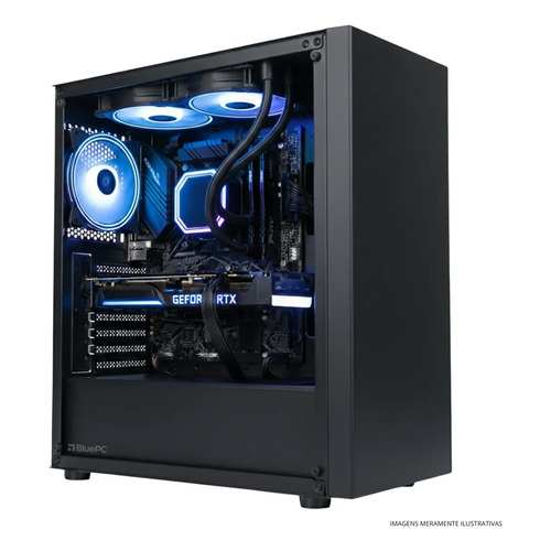 PC Gamer|Workstation - AURA by BluePC, AMD Ryzen 7 5700X, Placa mãe B550, GeForce RTX 5070 12GB GDDR7, 16GB DDR4, SSD M.2 PCIe 1TB, Fonte 750W 80 Plus, Jogue, Crie, Edite, Desenvolva - PGBP-AUR126