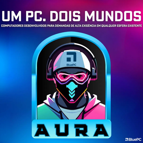 PC Gamer|Workstation - AURA by BluePC, AMD Ryzen 7 5700X, Placa mãe B550, GeForce RTX 5070 12GB GDDR7, 16GB DDR4, SSD M.2 PCIe 1TB, Fonte 750W 80 Plus, Jogue, Crie, Edite, Desenvolva - PGBP-AUR126