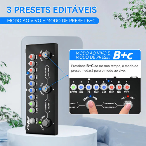 Pedal de efeito Cuvave Cube Baby preto