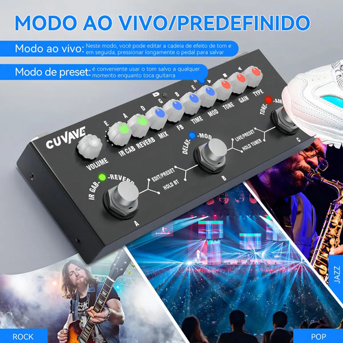 Pedal de efeito Cuvave Cube Baby preto