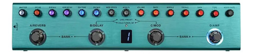 Pedaleira M-Vave Tank-G Pedal de Guitarra Cor Verde-Claro