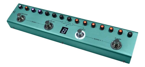 Pedaleira M-Vave Tank-G Pedal de Guitarra Cor Verde-Claro