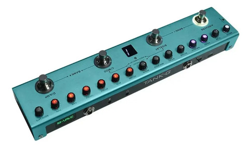Pedaleira M-Vave Tank-G Pedal de Guitarra Cor Verde-Claro