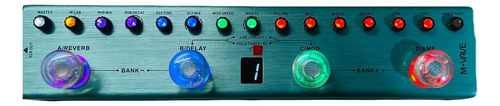 Pedaleira M-Vave Tank-G Pedal de Guitarra Cor Verde-Claro