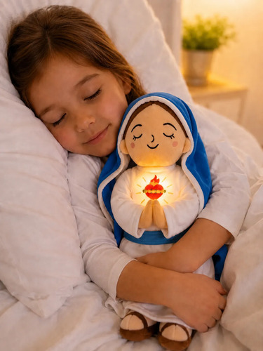 Pelucia menino jesus que respira acalma e alivia a ansiedade