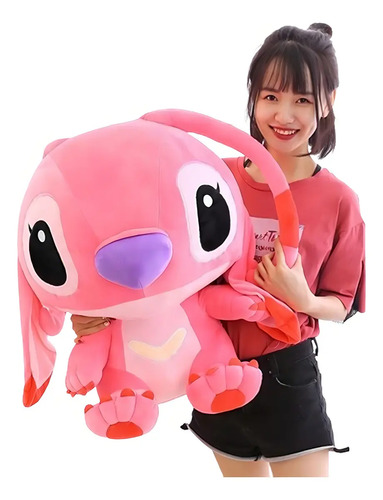 Pelúcia Stitch Lilo 50cm Gigante Ótimo Presente Cor Angel - Brinquedo Criativo