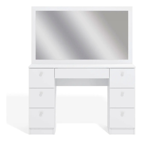 Penteadeira Ditália 7 Gavetas Pe-80 Branco Uv Acetinado