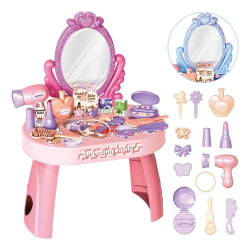 Penteadeira infantil menina acessorios princesa maquiagem co