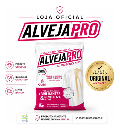 Percarbonato De Sódio 100% Puro Tira Manchas - Alvejapro 1kg