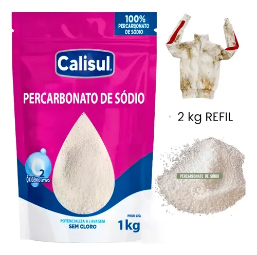 Percarbonato De Sódio Tira Mancha 100% Poder O2 Calisul 3 Kg