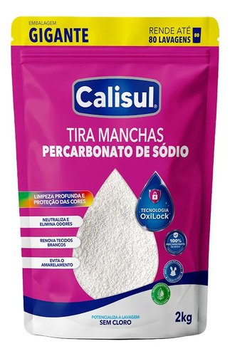 Percarbonato de sodio tira manchas alvejante 2kg