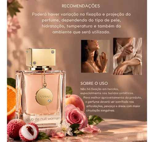 Perfume Arabe Armaf Club De Nuit Woman 105ml Edp Feminino