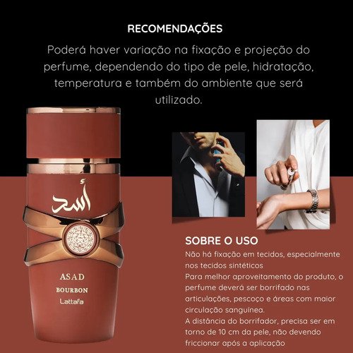 Perfume Árabe Asad Bourbon 100ml Lipx