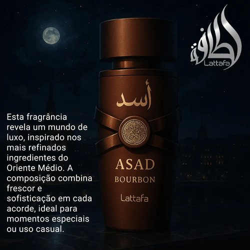 Perfume Árabe Asad Bourbon 100ml Lipx