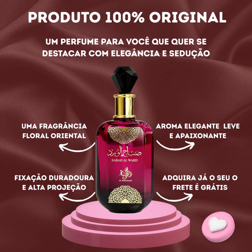Perfume Arabe Feminino Al Wataniah Sabah Al Ward Edp 100ml