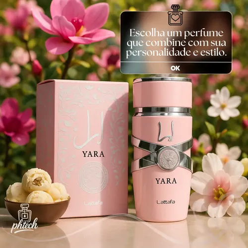 Perfume Árabe Feminino Yara Lattafa Eau De Parfum 100 Ml Original Lacrado
